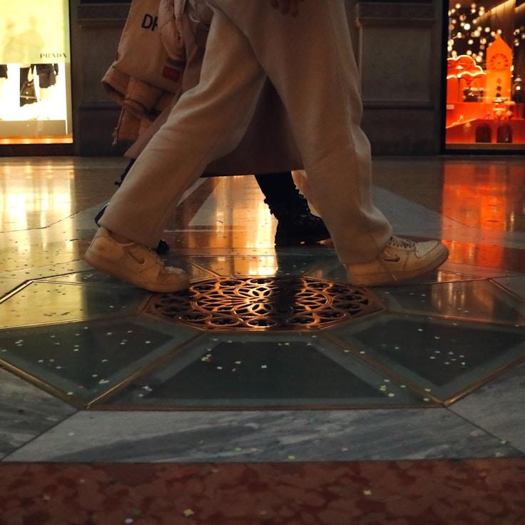 Modern shopping mall interior with family areas